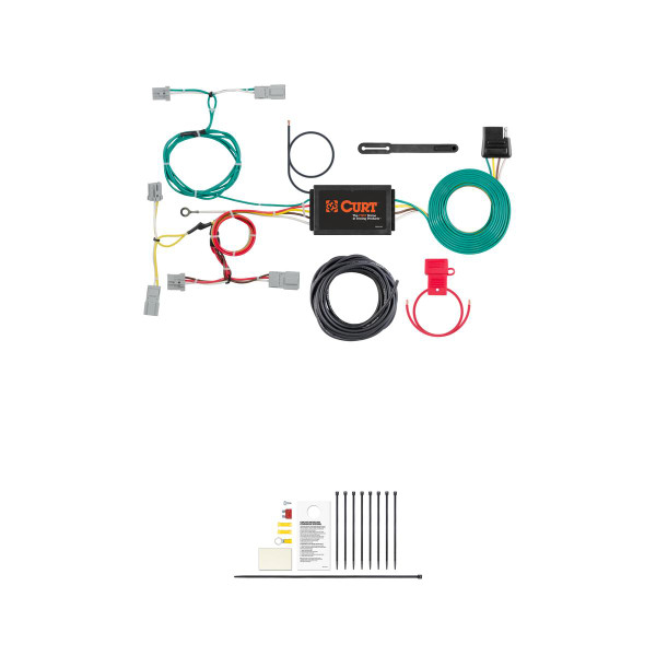 CURT Custom Wiring Harness, 4-Way Flat Output, Select Mazda CX-5 Trailer Connector Kit - CURT