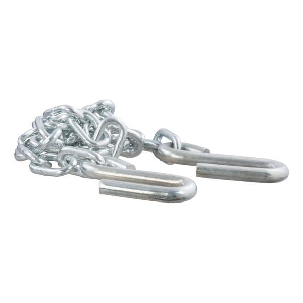 CURT 48" Safety Chain with 2 S-Hooks (5,000 lbs, Clear Zinc) Trailer Hitch - CURT