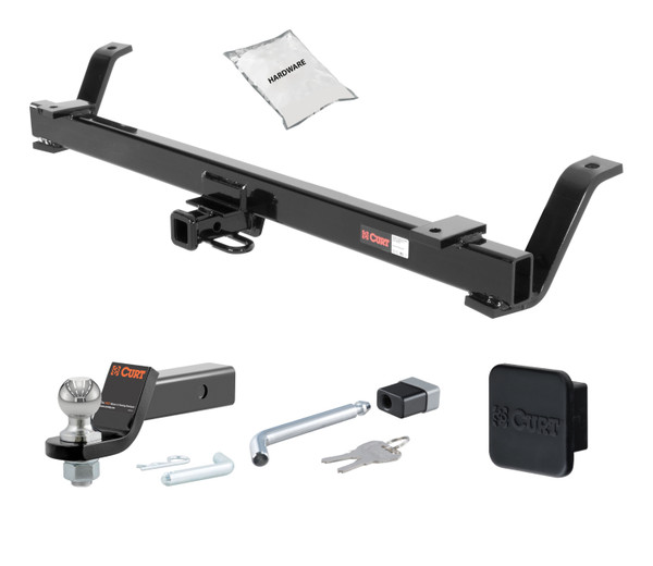 94 - 04 Ford Mustang Coupe 1.25in. CURT Trailer Hitch + Ball Mount + Cover + Lock Kit by CURT HWA971 - CURT