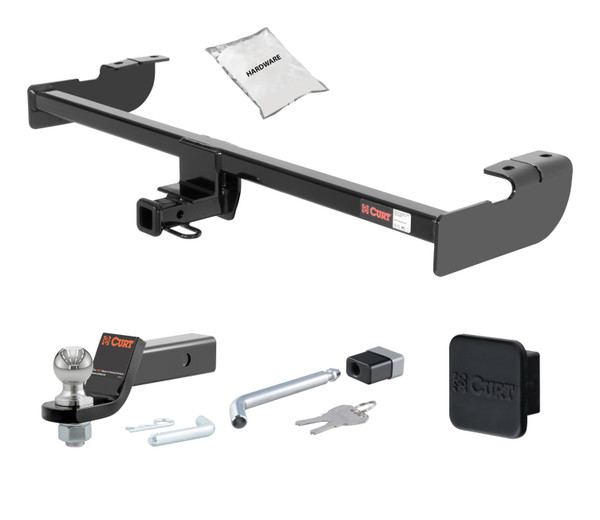 04 - 06 Scion xA -- 1.25in. CURT Trailer Hitch + Ball Mount + Cover + Lock Kit by CURT HWA2244 - CURT