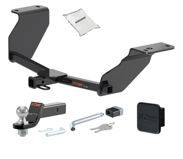 20 - 24 Toyota Corolla Sedan, excluding AWD 1.25in. CURT Trailer Hitch + Ball Mount + Cover + Lock Kit by CURT HWA2374 - CURT