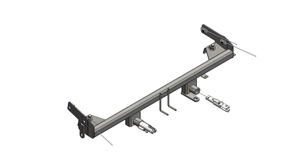 BlueOx Tow Bar Base Plate, Front Mount, RV Flat Towing for Select, CADILLAC SRX