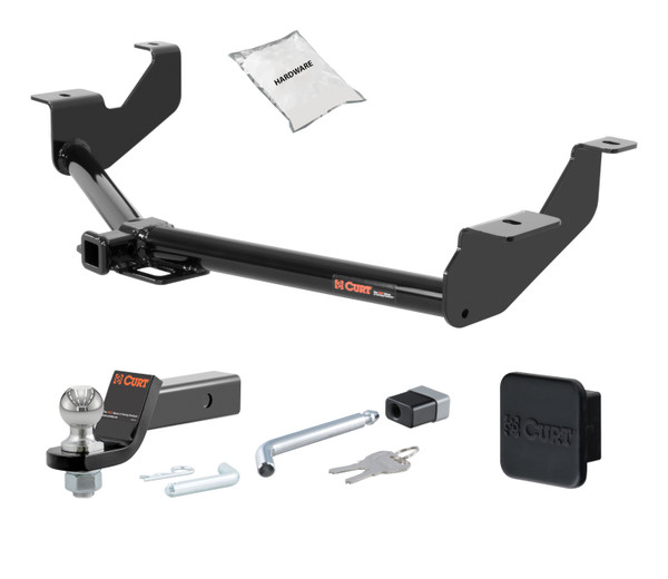 14 - 23 Ford Transit Connect -- 1.25in. CURT Trailer Hitch + Ball Mount + Cover + Lock Kit by CURT HWA996 - CURT