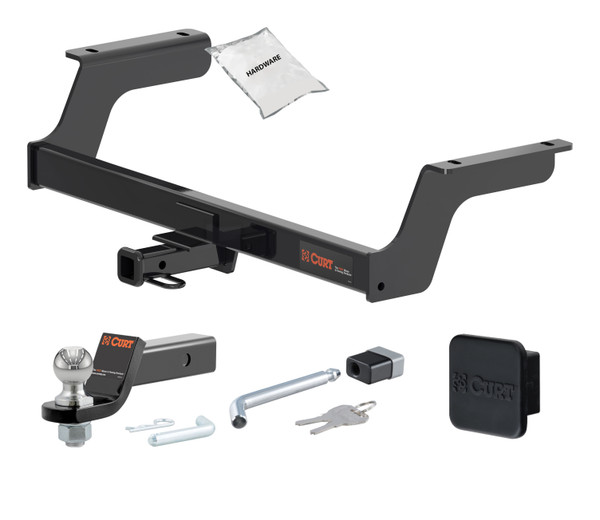 18 - 24 Subaru Crosstrek Excluding hybrid 1.25in. CURT Trailer Hitch + Ball Mount + Cover + Lock Kit by CURT HWA2257 - CURT