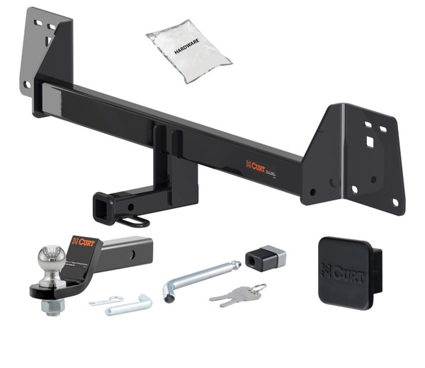 19 - 22 Toyota Prius AWD-e -- 1.25in. CURT Trailer Hitch + Ball Mount + Cover + Lock Kit by CURT HWA2416 - CURT