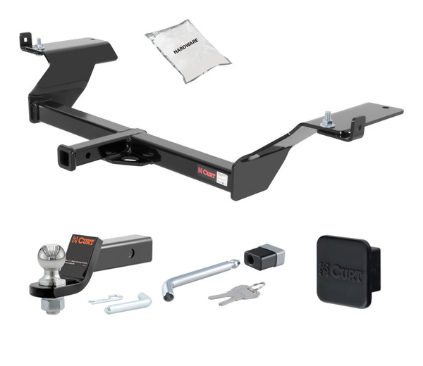 00 - 05 Pontiac Bonneville Excluding SLE 1.25in. CURT Trailer Hitch + Ball Mount + Cover + Lock Kit by CURT HWA2118 - CURT
