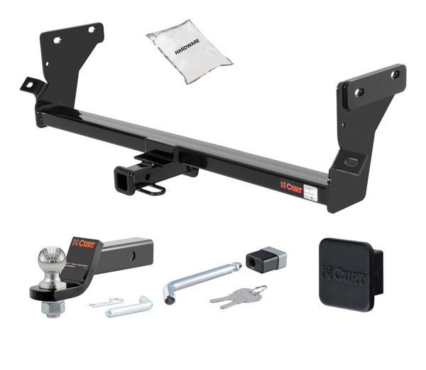 07 - 12 Dodge Caliber Excluding SRT 1.25in. CURT Trailer Hitch + Ball Mount + Cover + Lock Kit by CURT HWA665 - CURT