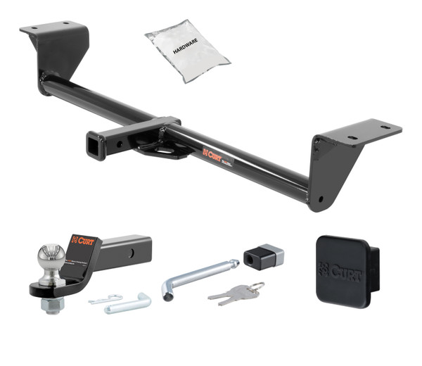 16 - 18 HONDA   Sedan, excluding center exhaust 1.25in. CURT Trailer Hitch + Ball Mount + Cover + Lock Kit by CURT HWA1341 - CURT