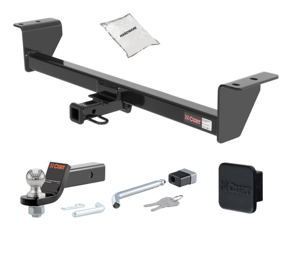 11 - 13 Scion tC -- 1.25in. CURT Trailer Hitch + Ball Mount + Cover + Lock Kit by CURT HWA2243 - CURT