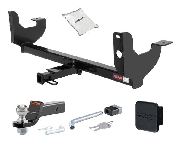 08 - 12 Chevrolet Malibu Sedan, excluding hybrid 1.25in. CURT Trailer Hitch + Ball Mount + Cover + Lock Kit by CURT HWA401 - CURT