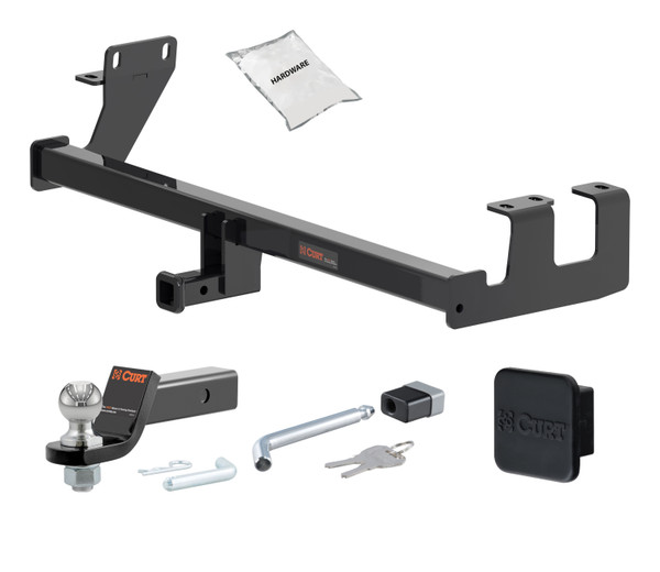 18 - 22 Ford EcoSport -- 1.25in. CURT Trailer Hitch + Ball Mount + Cover + Lock Kit by CURT HWA806 - CURT