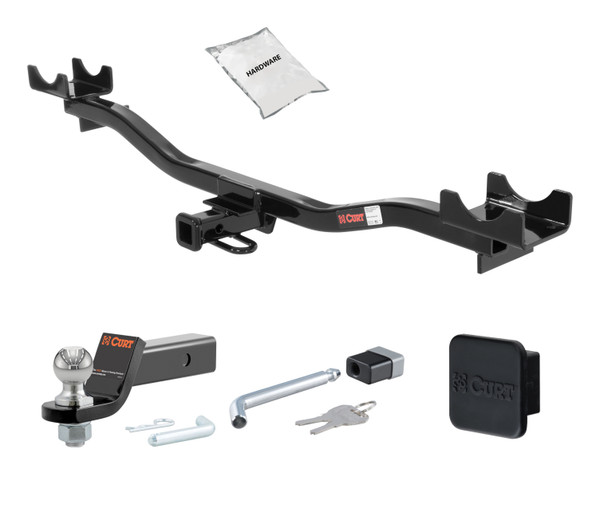 07 - 09 Mercedes-Benz E63 AMG Sedan and wagon 1.25in. CURT Trailer Hitch + Ball Mount + Cover + Lock Kit by CURT HWA1859 - CURT