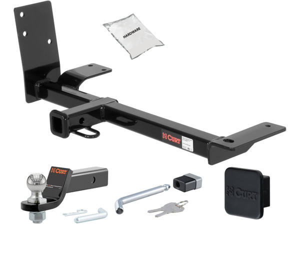 99 - 06 Volkswagen Golf Hatchback, 8th digit of VIN is 'J', 4MOTION, excluding VR6 and R32 1.25in. CURT Trailer Hitch + Ball Mount + Cover + Lock Kit by CURT HWA2480 - CURT