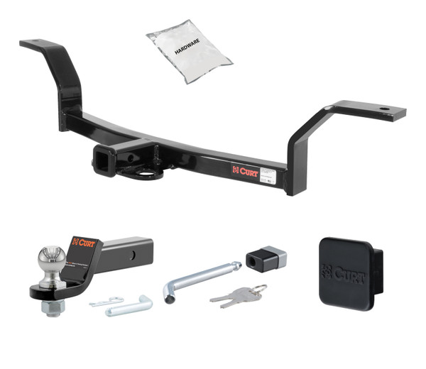 97 - 00 Acura EL -- 1.25in. CURT Trailer Hitch + Ball Mount + Cover + Lock Kit by CURT HWA4 - CURT