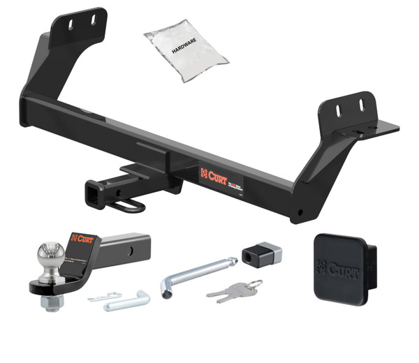 17 - 17 Lincoln MKZ 3.0L AWD only 1.25in. CURT Trailer Hitch + Ball Mount + Cover + Lock Kit by CURT HWA1746 - CURT
