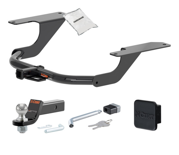 15 - 20 Acura TLX -- 1.25in. CURT Trailer Hitch + Ball Mount + Cover + Lock Kit by CURT HWA27 - CURT