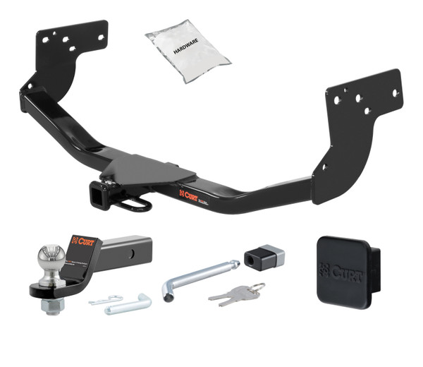 07 - 15 Mazda CX-9 -- 1.25in. CURT Trailer Hitch + Ball Mount + Cover + Lock Kit by CURT HWA1805 - CURT