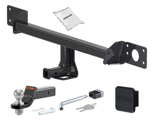15 - 20 Mercedes-Benz C300 Sedan 1.25in. CURT Trailer Hitch + Ball Mount + Cover + Lock Kit by CURT HWA1843 - CURT