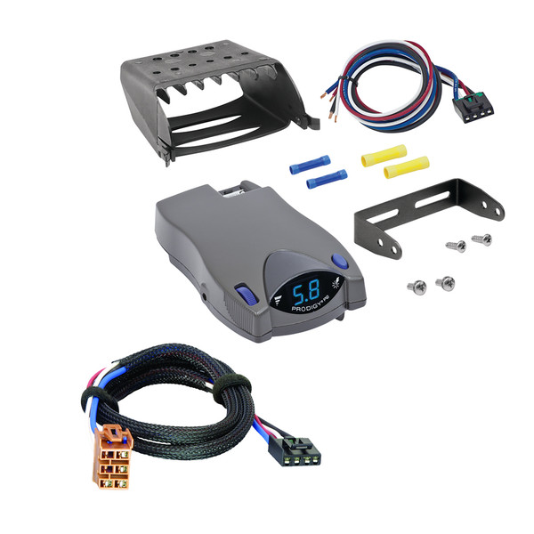 1999-2002 Chevrolet Silverado 1500 Tekonsha Prodigy P2 Proportional Brake Controller for Trailers with 1 to 4 Axles Gray 90885 - Tekonsha