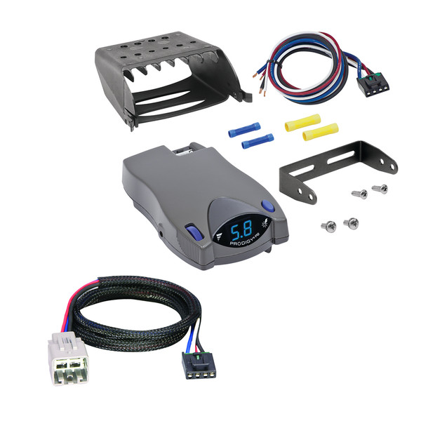 2005-2007 Ford F-450 Super Duty Tekonsha Prodigy P2 Proportional Brake Controller for Trailers with 1 to 4 Axles Gray 90885 - Tekonsha