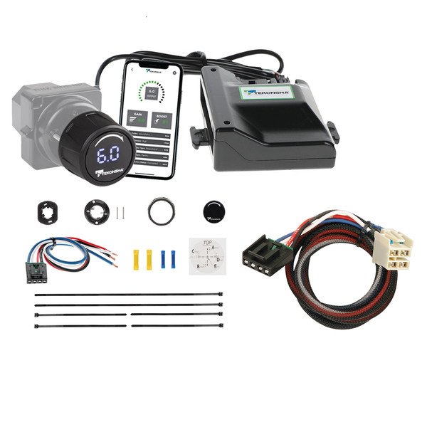 2015-2019 GMC Sierra 2500 HD Tekonsha Prodigy iD Smart Phone Configured Brake Controller for Trailers with 1 to 4 Axles Black 90920 - Tekonsha