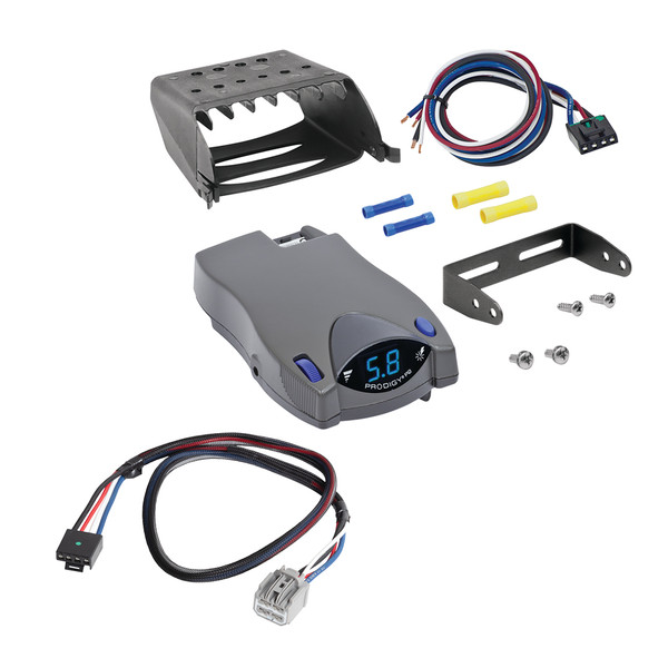 2017-2026 Chrysler Pacifica w/Factory 7-Way Prodigy P2 Proportional Brake Controller for Trailers with 1?4 Axles, Gray 90885 - Tekonsha