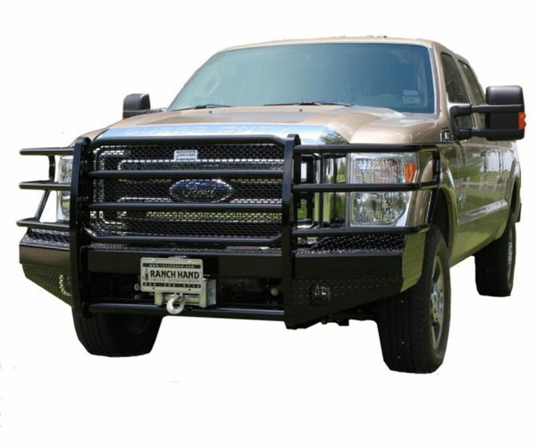 Ranch Hand FBF115BLR Sport Winch-Ready Front Bumper with Grille Guard