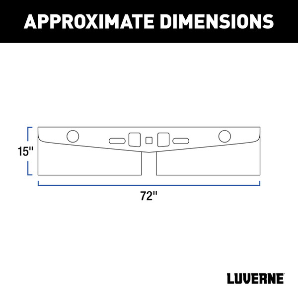 LUVERNE 15" Long Hitch-Mounted Textured Rubber Tow Guard (Fits 2", 2-1/2" or 3" Shank) 255200