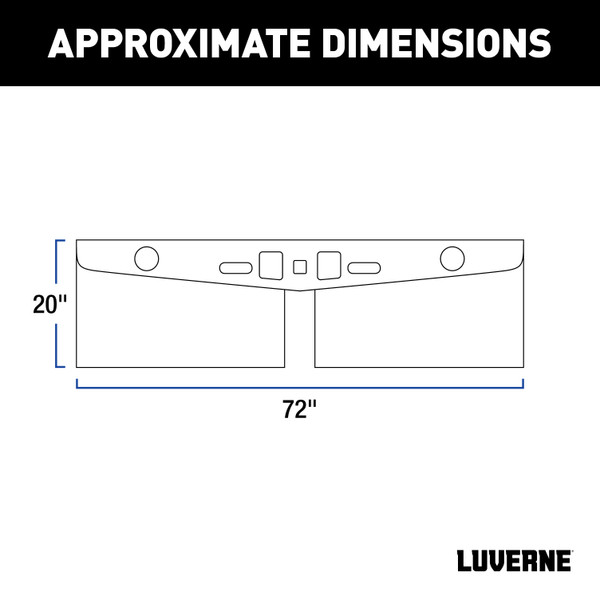 LUVERNE 20" Long Hitch-Mounted Textured Rubber Tow Guard (Fits 2", 2-1/2" or 3" Shank) 255300