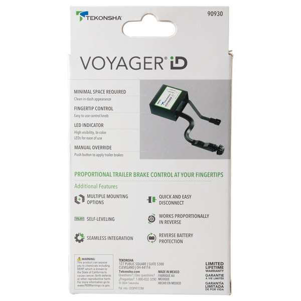 Tekonsha Voyager iD™ IN-DASH Trailer Brake Controller, Proportional, 1 to 3 Axles