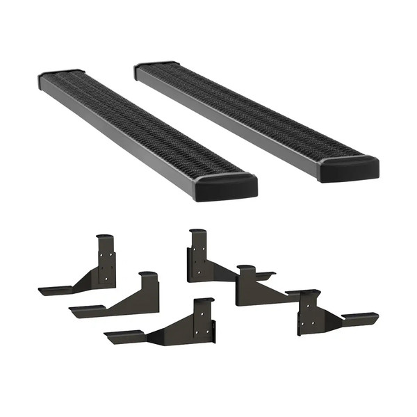 LUVERNE Grip Step 7" x 88" Black Aluminum Running Boards, Select Silverado, Sierra HD 415088-401743 - Luverne