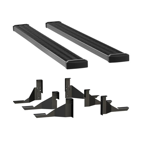 LUVERNE Grip Step 7" x 88" Black Aluminum Running Boards, Select Dodge, Ram Crew 415088-401232 - Luverne
