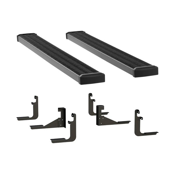 LUVERNE Grip Step 7" x 78" Black Aluminum Running Boards, Select Ford Super Duty 415078-401723 - Luverne