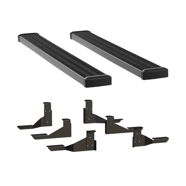 LUVERNE Grip Step 7" x 78" Black Aluminum Running Boards, Select Silverado, Sierra 415078-401743 - Luverne