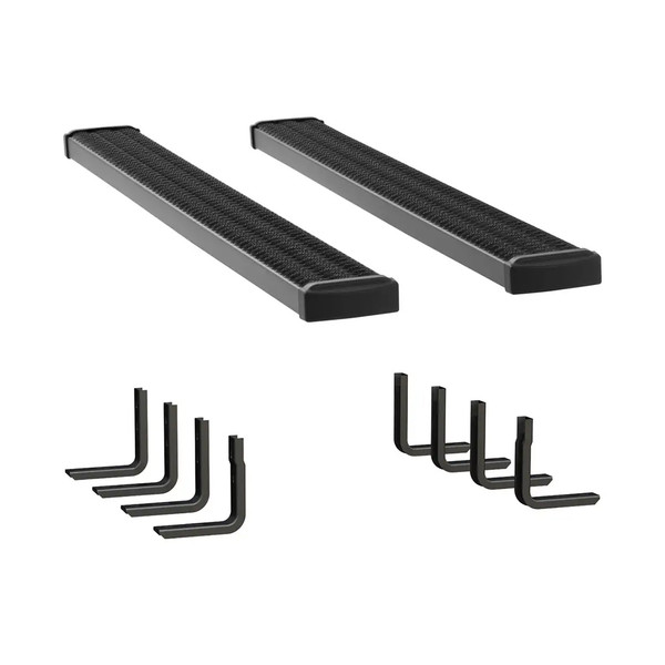 LUVERNE Grip Step 7" x 78" Black Aluminum Running Boards, Select Ford Super Duty 415078-409922 - Luverne