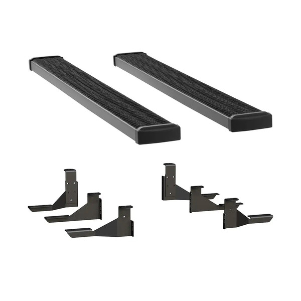 LUVERNE Grip Step 7" x 78" Black Aluminum Running Boards, Select Silverado, Sierra 415078-401113 - Luverne