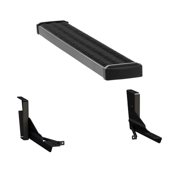 LUVERNE Grip Step 7" x 54" Black Aluminum Rear Step, Select Ford Transit-150, 250, 350 415254-571528 - Luverne