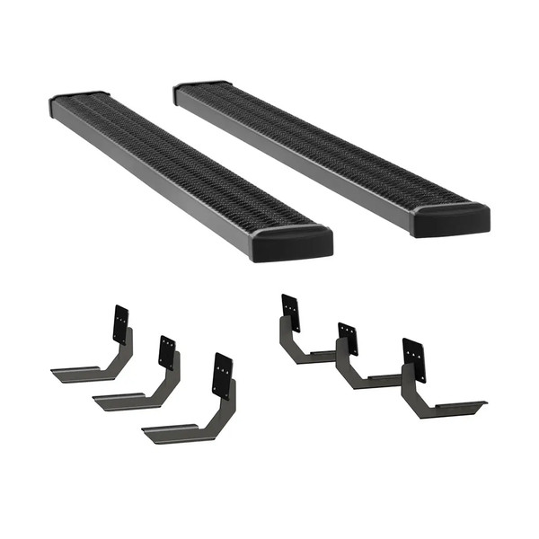 LUVERNE Grip Step 7" x 88" Black Aluminum Running Boards, Select Ram 1500 Crew Cab 415088-401633 - Luverne