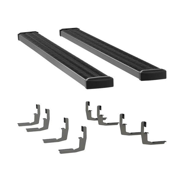 LUVERNE Grip Step 7" x 88" Black Aluminum Running Boards, Select Silverado, Sierra Crew 415088-401445 - Luverne