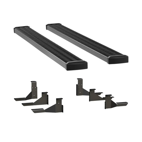 LUVERNE Grip Step 7" x 88" Black Aluminum Running Boards, Select Silverado, Sierra 415088-401113 - Luverne