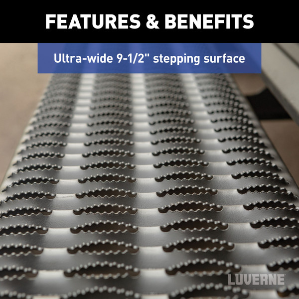 LUVERNE Grip Step XL 9-1/2" x 54" Steel Passenger Running Board, Select Ford Transit 495154-401801