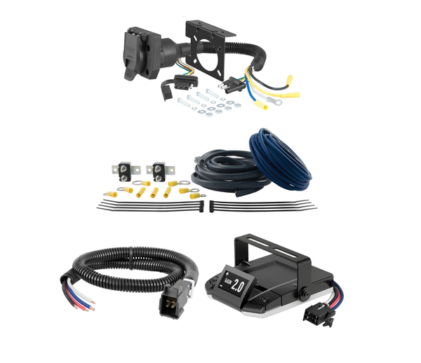 Complete 4-Way to 7-Way Adapter Kit with CURT Assure Brake Controller - CURT