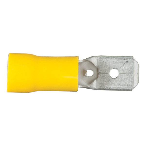 CURT 59433 12-10 Gauge Yellow Vinyl-Insulated Male Wire Quick Connectors, 100-Pack - CURT