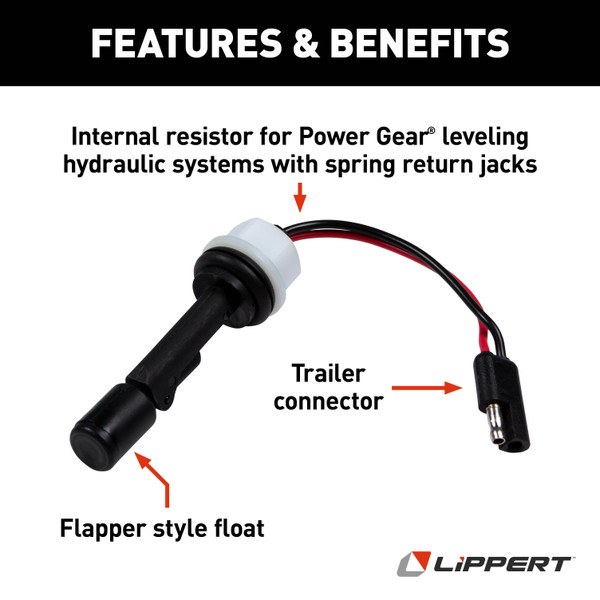 Vertical Fluid Sensor (Trailer Connector with Resistor) - Power Gear Leveling