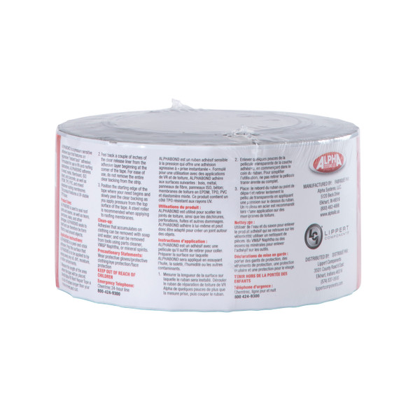 Alpha Systems ALPHABOND TPO Tape 3" x 50', White