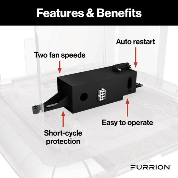 Furrion Enhanced Standard Single Zone Controller for Chill Air Conditioner System with 2-Fan Speed #FACC10ESSA-BL