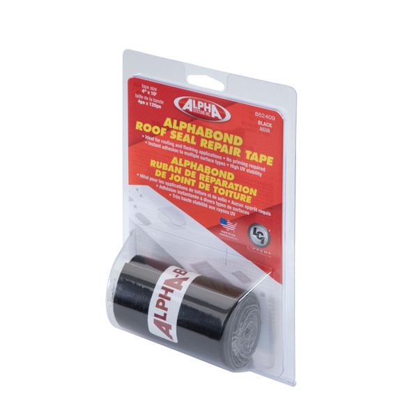 Alpha Systems ALPHABOND TPO Tape 4" x 10' Repair Tape, Black