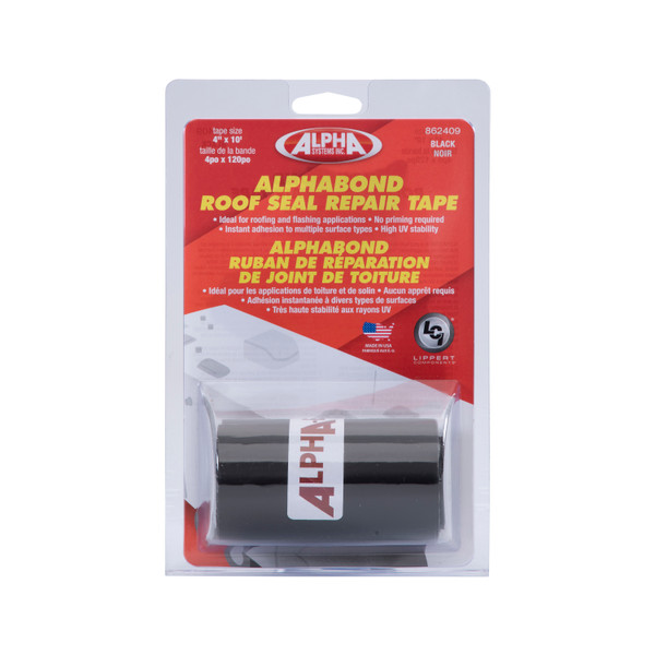 Alpha Systems ALPHABOND TPO Tape 4" x 10' Repair Tape, Black - Alpha Systems