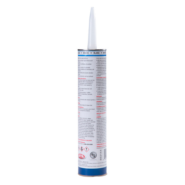 Alpha Systems 1021 Low VOC Self-Leveling Lap Sealant, White (10.3 Oz. Tube)