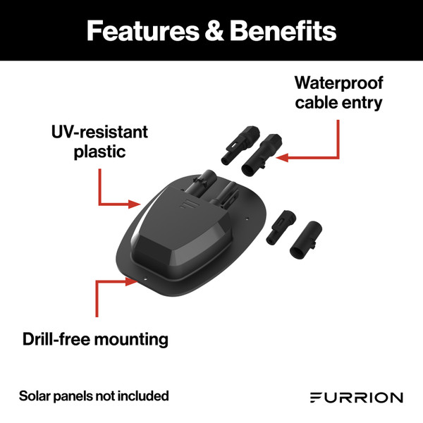 Furrion 2-Plug Rooftop Solar Panel Connection Box #FSEB30JWO-BL